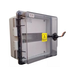 GABINETE PLAST. IP65 456 C/CERRAD. C/RIEL DIN PUERTA CRISTAL 8 POLOS