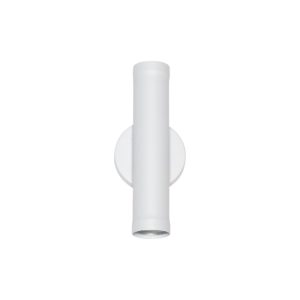 APLIQUE TUBO 2 LUCES BIDIRECCIONAL GU10 BCO MICRO Ø50X250 CON BASE RED Ø110