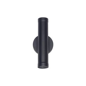 APLIQUE TUBO 2 LUCES BIDIRECCIONAL GU10 NEGRO Ø50X250 CON BASE RED Ø110