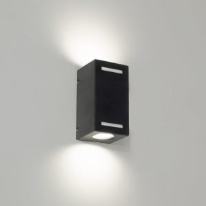 BIDIFUSOR RECTANGULAR GRANDE 2x GU10 DICRO NEGRO