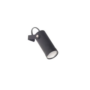 CABEZAL TUBO 1 LUZ GU10 NEGRO Ø50X120