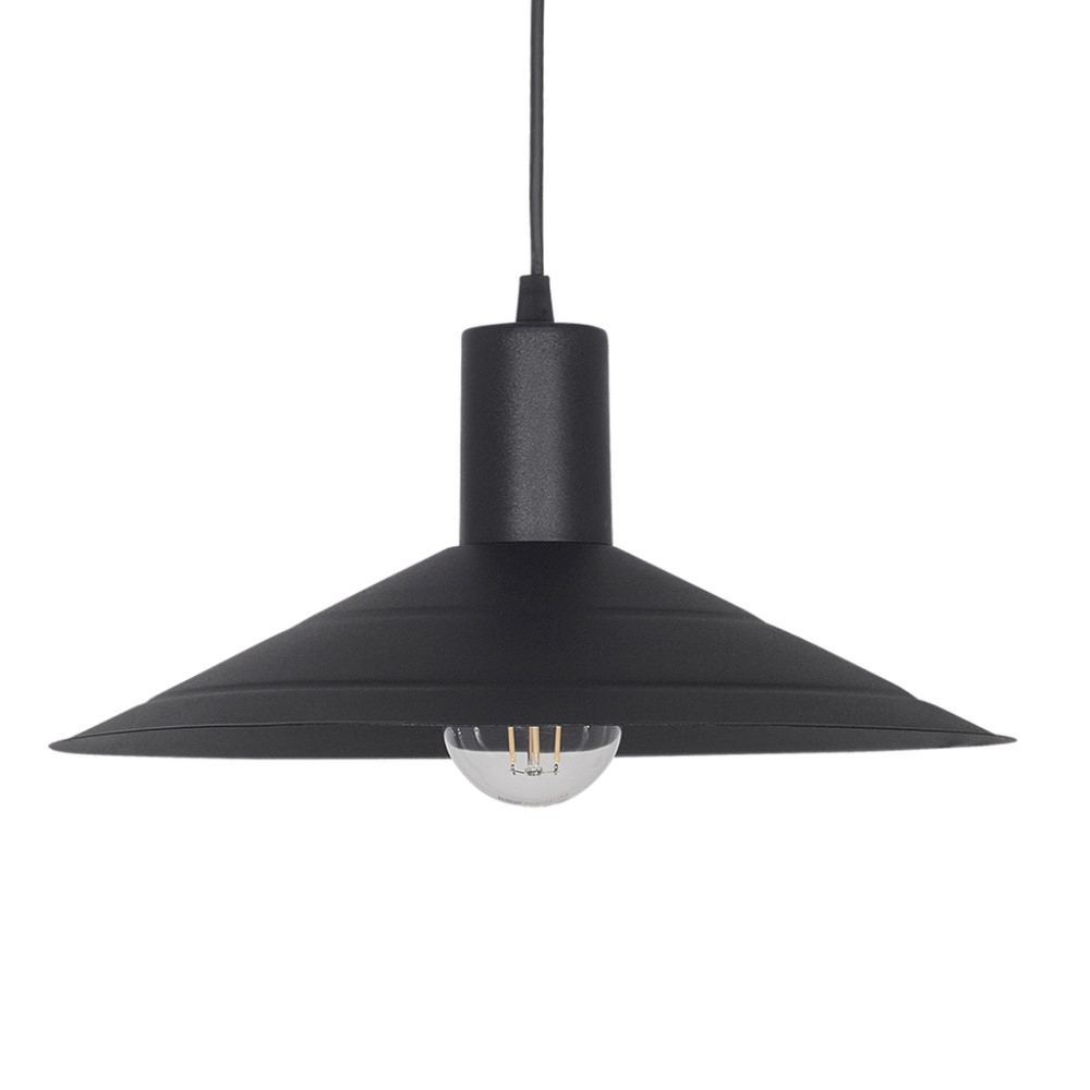 COLGANTE 1 LUZ RENNES 32CM DIAM NEGRO