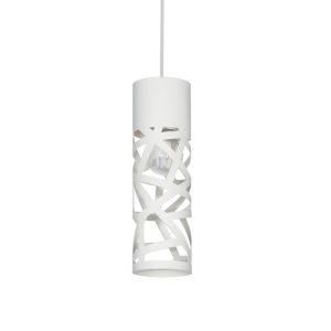COLGANTE TUBO 1 9,2CM DIAM ALT 32CM E27 BLANCO