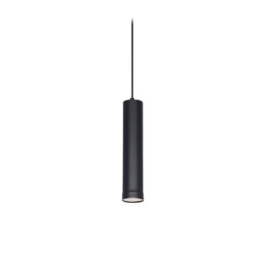 COLGANTE TUBO 1 LUZ GU10 NEGRO Ø50X250