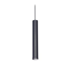 COLGANTE TUBO 1 LUZ GU10 NEGRO Ø50X350