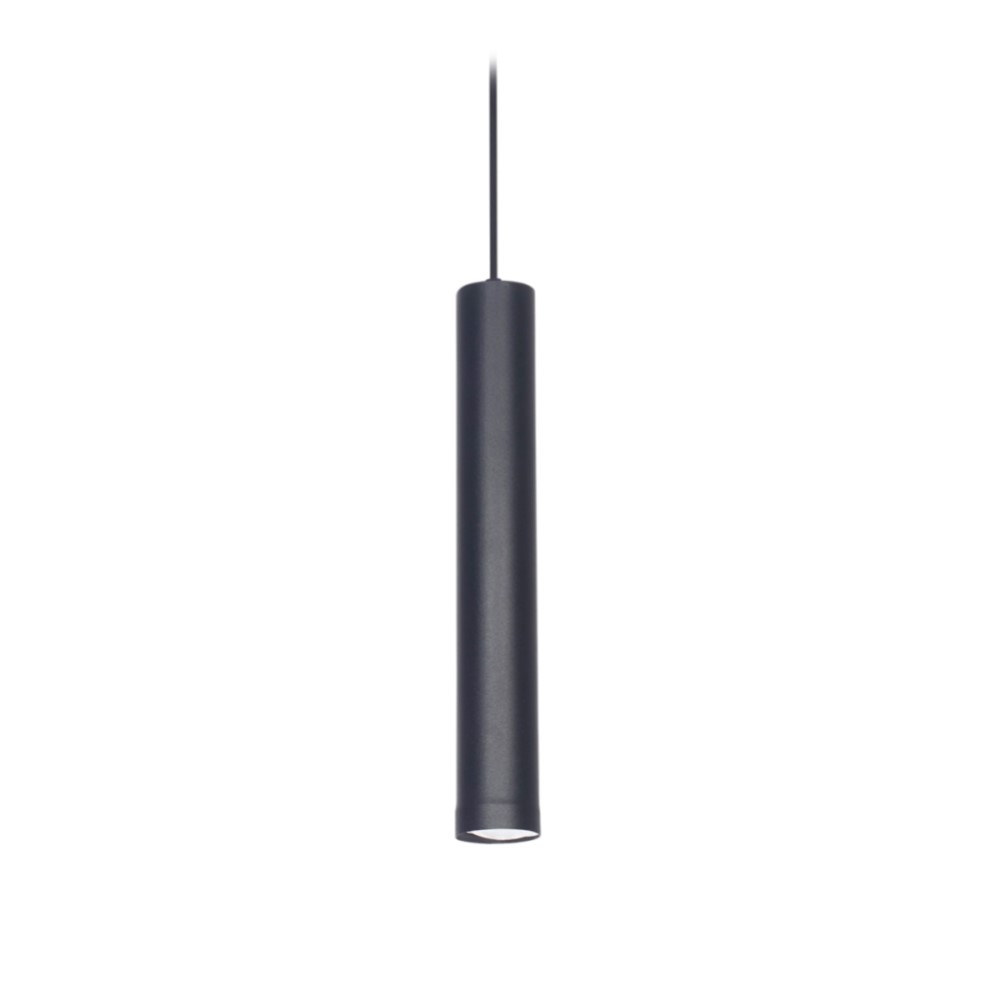 COLGANTE TUBO 1 LUZ GU10 NEGRO Ø50X350