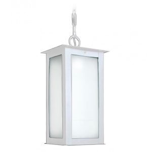 FAROL COLGANTE METALICO E27 BLANCO A: 15 H: 30 Prof: 17 cm