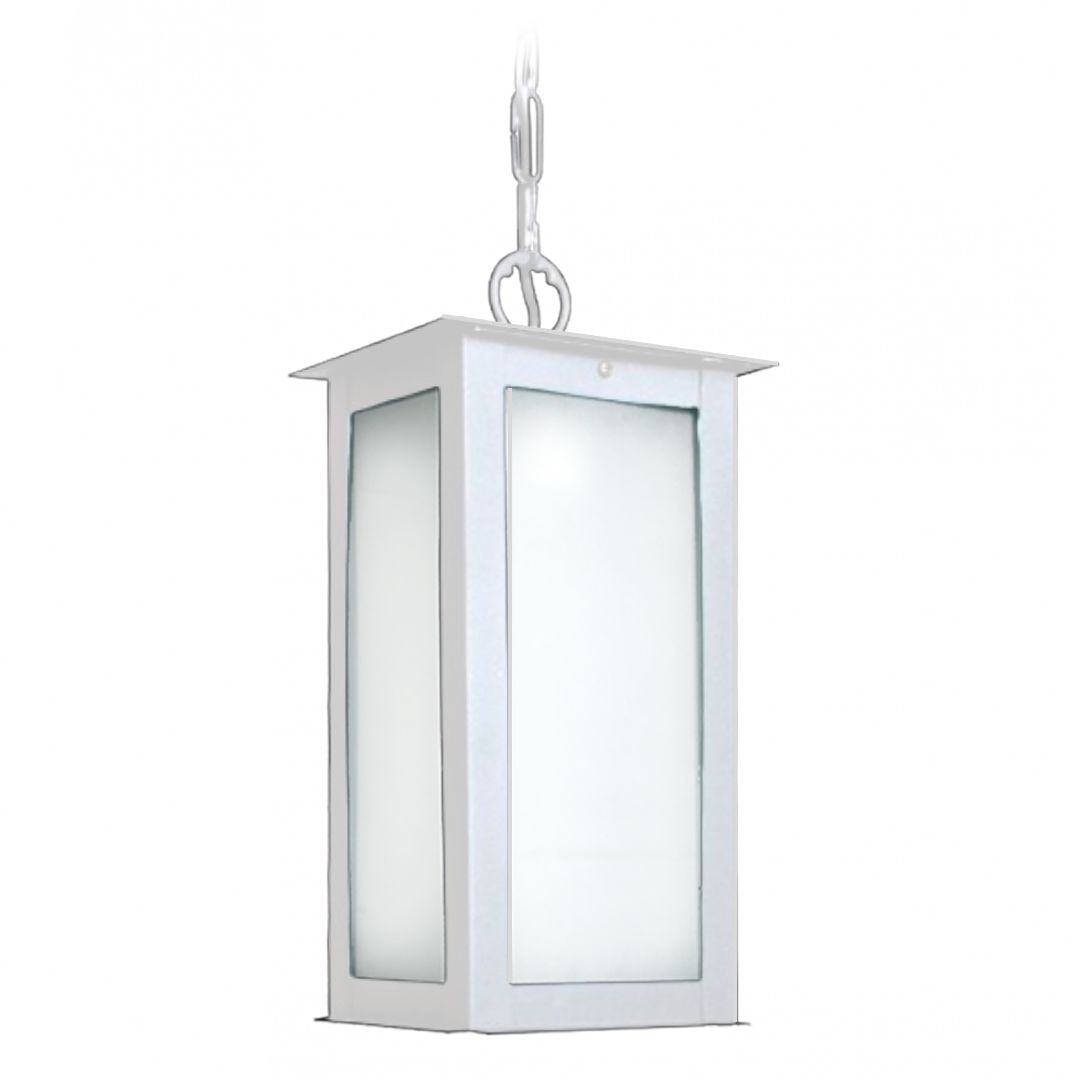 FAROL COLGANTE METALICO E27 BLANCO A: 15 H: 30 Prof: 17 cm