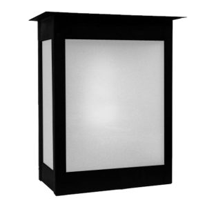 FAROL DE HIERRO P/PARED CUAD. ESM. GR.