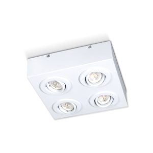 PLAFON CUADRADO 4L MOVILES GU10 28 X 28 BL