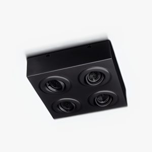 PLAFON CUADRADO 4L MOVILES GU10 28 X 28 NG