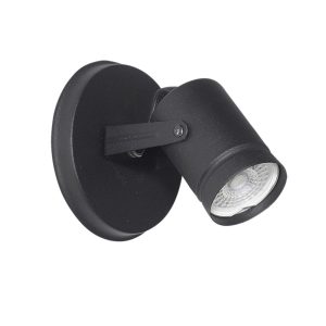 SPOT APLIQUE PARED GRANADA NEGRO 1 GU10