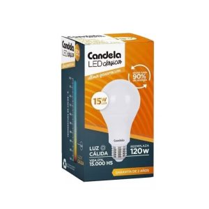 LAMPARA LED A60 LUZ CALIDA 15W E27