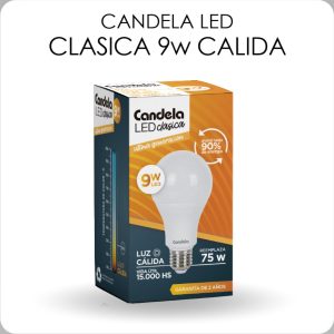 LAMPARA LED A60 LUZ CALIDA 9W E27