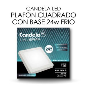PANEL LED PLAFON LUZ FRIA 24W CUADRADO SOBREPONER
