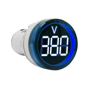 Mini Voltímetro Digital Øext 29mm 80-500Vca AZUL
