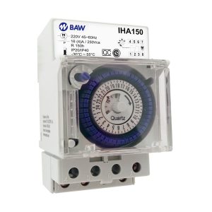 Int. Horario Analógico Diario 30min 150h 3 Mód. 230Vca 1CO 16A 1350W