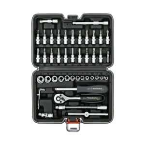 Kit de Juego de Tubo de 1/4" - 46 Piezas Cromo Vanadio