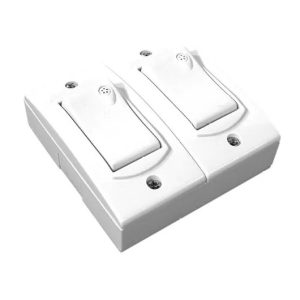Llave Exterior 2 Puntos 10A Blanco Extra Chata
