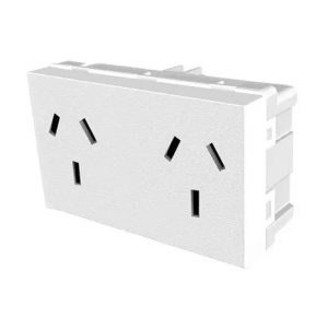 Módulo Toma 220+T x2 Blanco 10A 3M Doble Verona Plat