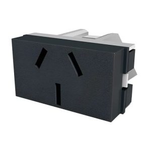 Módulo Toma 220+T Negro 10A 1M con Pos Verona Platinum