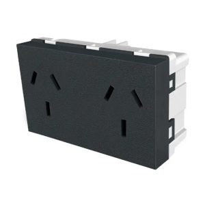 Módulo Toma 220+T x2 Negro 10A 3M Doble Verona Plat