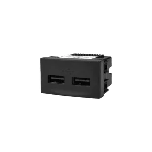 Módulo Cargador 2 USB Negro 2.0A 5V