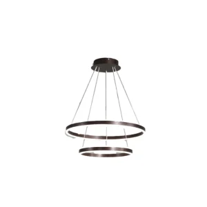 TECNION - COLGANTE LED 22W NEGRO (Ø200MM+400MM) 40MM BLANCO CÁLIDO