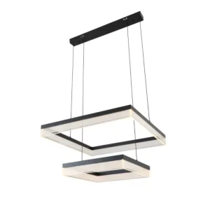 XUL - COLGANTE LED 48W NEGRO 400X600MM BLANCO CÁLIDO