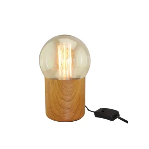 DELI - LÁMPARA DE ESCRITORIO E27 MADERA